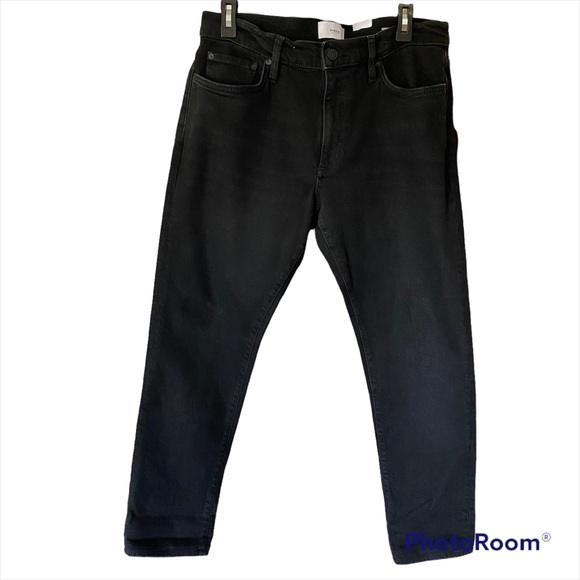 Ovadia New York Mens High Rise Skinny 001 Size 34 Black Denim - Picture 1 of 13